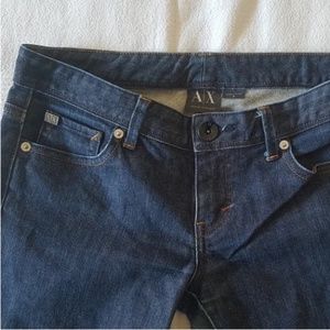Armani Exchange AX Slim Cut Low-Rise Denim Jeans - Size 4 (Equivalent to 26)